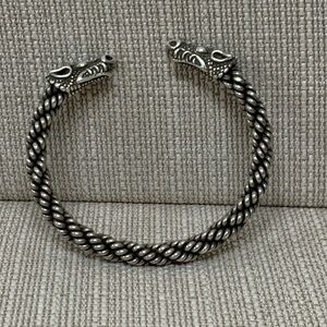 DRAGON BRACELET Celtic Torc Light Braid Sterling Silver The Vikings